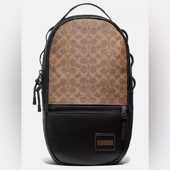 Coach Signature Canvas With Patch Pacer Backpack limited 💎 - Picture 1 of 4